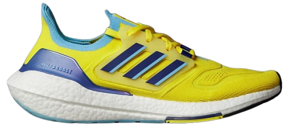 Кроссовки мужские Adidas Ultraboost 22 Yellow/Legacy Indigo/Sky Rush - Фото 1 большая