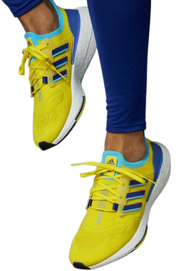 Кроссовки мужские Adidas Ultraboost 22 Yellow/Legacy Indigo/Sky Rush - Фото 3 большая