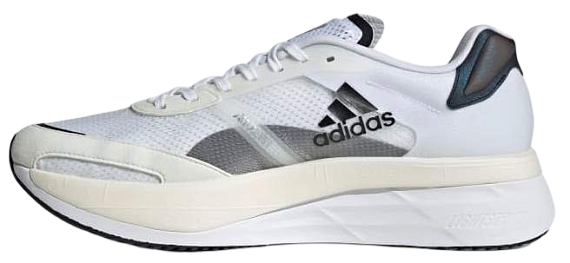 Кроссовки мужские Adidas Adizero Boston 10 Cloud White/Core Black/Silver Metallic - Фото 6 большая