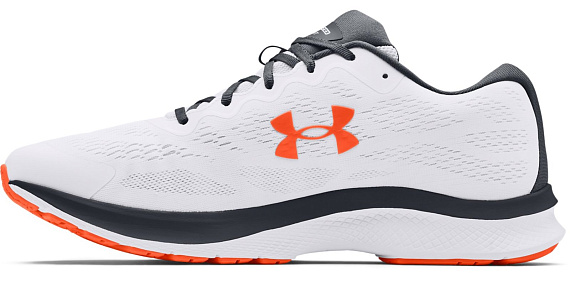 Кроссовки мужские Under Armour Charged Bandit 6 White/Blaze Orange - Фото 2 большая