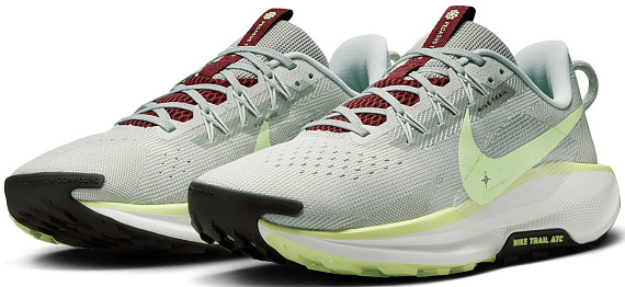 Кроссовки мужские Nike Reactx Pegasus Trail 5 Light Silver/Barely Volt/College Grey - Фото 2 большая