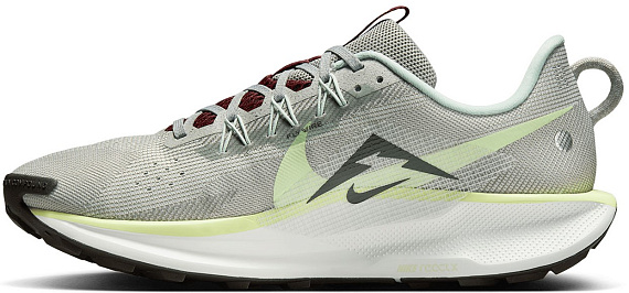Кроссовки мужские Nike Reactx Pegasus Trail 5 Light Silver/Barely Volt/College Grey - Фото 4 большая