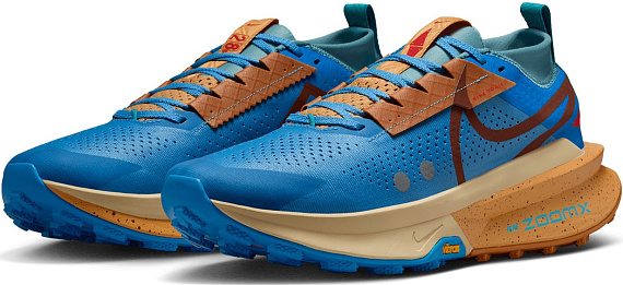 Кроссовки мужские Nike Zoomx Zegama Trail 2 Blue Beyond/Copper Moon/Photo Blue - Фото 2 большая