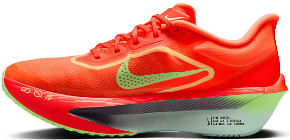 Кроссовки мужские Nike Zoom Fly 6 Bright Crimson/Cave Purple/Lime Blast - Фото 4 большая