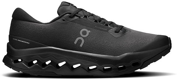 Кроссовки мужские On Cloudsurfer Trail 2 Wp Black/Black - Фото 1 большая