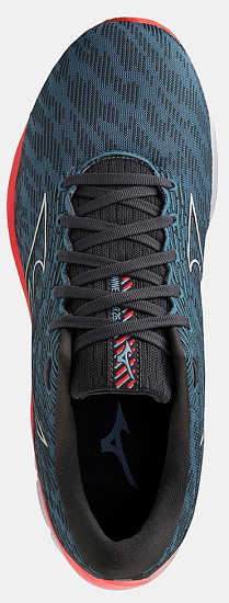 Кроссовки мужские Mizuno Wave Rider 26 ProvBlue/NimbClud/Soleil - Фото 4 большая