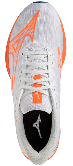 Кроссовки мужские Mizuno Wave Rebellion Sonic White/LightOrang/BAshes - Фото 3 большая
