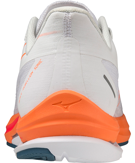 Кроссовки мужские Mizuno Wave Rebellion Sonic White/LightOrang/BAshes - Фото 4 большая