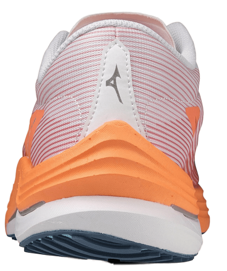 Кроссовки мужские Mizuno Wave Rebellion Flash White/Silver/LightOrang - Фото 4 большая