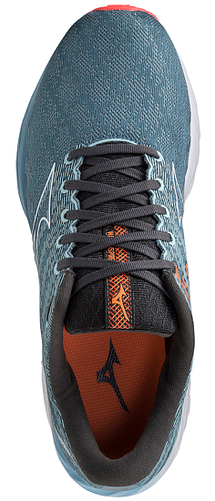 Кроссовки мужские Mizuno Wave Inspire 19 ProvBlue/Whte/LightOrang - Фото 2 большая