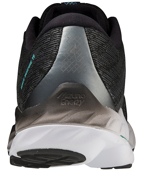 Кроссовки мужские Mizuno Wave Inspire 19 Black/MetalGray/BisGreen - Фото 4 большая