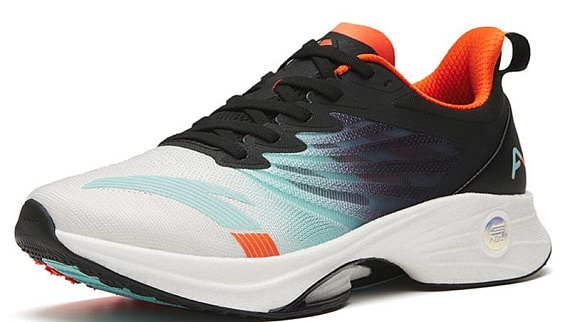 Кроссовки мужские Anta Mach 3.0 Paper White/Black/Orange - Фото 2 большая