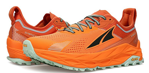 Кроссовки мужские Altra Olympus 5 Orange - Фото 4 большая