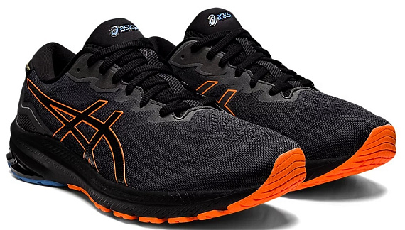 Кроссовки мужские ASICS GT-1000 11 Gtx Black/Shocking Orange - Фото 2 большая