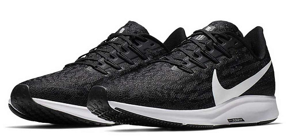 Кроссовки мужские Nike Air Zoom Pegasus 36 Black/White/Thunder Grey - Фото 6 большая
