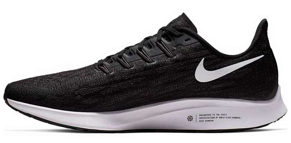 Кроссовки мужские Nike Air Zoom Pegasus 36 Black/White/Thunder Grey - Фото 7 большая