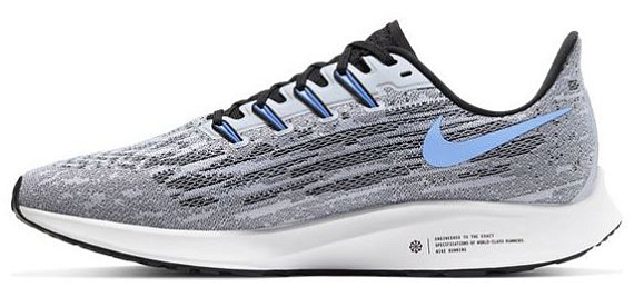 Кроссовки мужские Nike Air Zoom Pegasus 36 White/University Blue/Black - Фото 6 большая