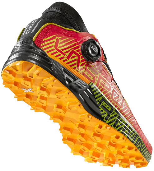 Кроссовки мужские La Sportiva Cyklon Sunset/Lime Punch - Фото 3 большая