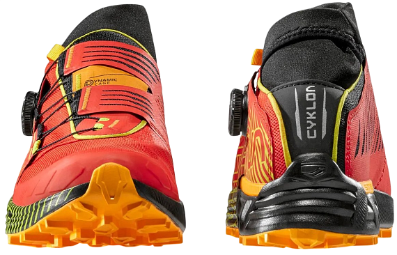 Кроссовки мужские La Sportiva Cyklon Sunset/Lime Punch - Фото 4 большая
