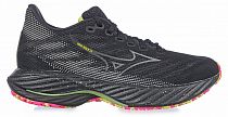 Кроссовки Mizuno Wave Rider 28 Black/Silver/Sunny Lime
