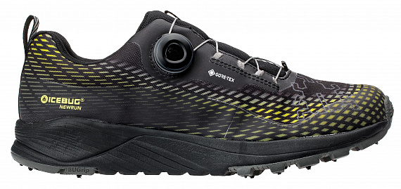 Кроссовки мужские Icebug NewRun Bugrip GTX Black/Poison - Фото 1 большая