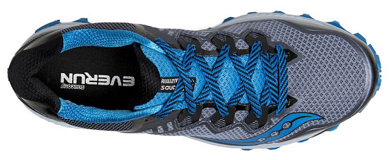 Кроссовки мужские Saucony Peregrine 8 Black/Grey/Blue - Фото 3 большая
