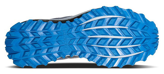 Кроссовки мужские Saucony Peregrine 8 Black/Grey/Blue - Фото 4 большая