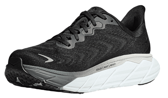 Кроссовки мужские Hoka Arahi 6 Wide Black/White - Фото 3 большая