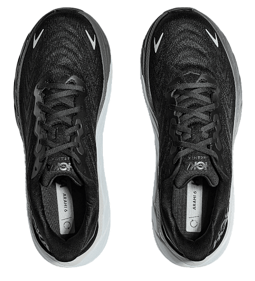 Кроссовки мужские Hoka Arahi 6 Wide Black/White - Фото 4 большая