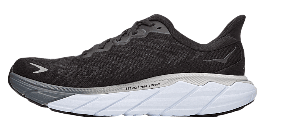 Кроссовки мужские Hoka Arahi 6 Wide Black/White - Фото 8 большая