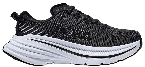 Кроссовки мужские Hoka Bondi X Black/White - Фото 2 большая