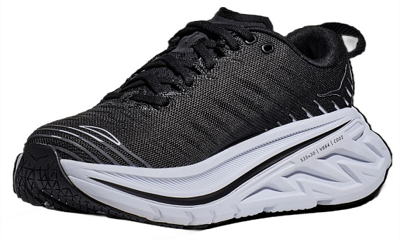 Кроссовки мужские Hoka Bondi X Black/White - Фото 6 большая