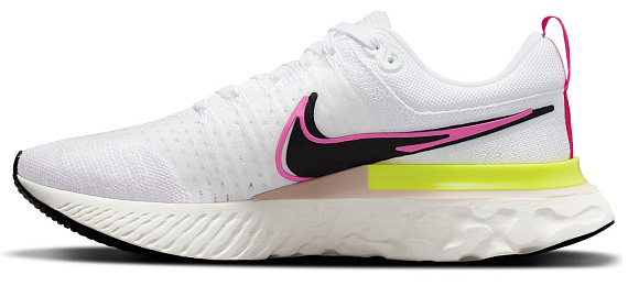 Кроссовки мужские Nike React Infinity Run Flyknit 2 White/Sail/Pink Blast/Black - Фото 4 большая