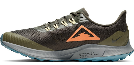Кроссовки мужские Nike Air Zoom Pegasus 36 Trail Sequoia/Orange Trance/Medium Olive - Фото 4 большая