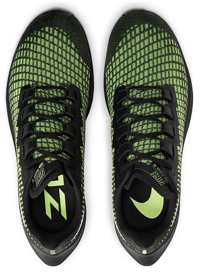 Кроссовки мужские Nike Air Zoom Pegasus 37 Black/Reflect Silver-Ghost Green - Фото 7 большая