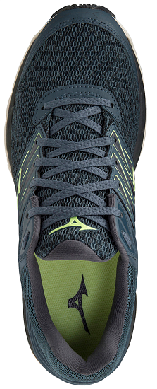 Кроссовки мужские Mizuno Wave Paradox 5 т.син-гол/нео.лайм/т.син. - Фото 3 большая