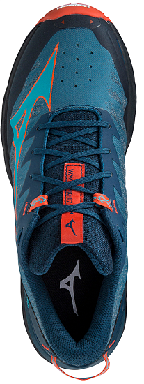 Кроссовки мужские Mizuno Wave Daichi 7 т.гол/син-зел/крас. - Фото 3 большая