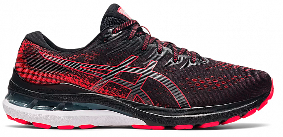 Кроссовки мужские ASICS Gel-Kayano 28 Black/Electric Red - Фото 1 большая