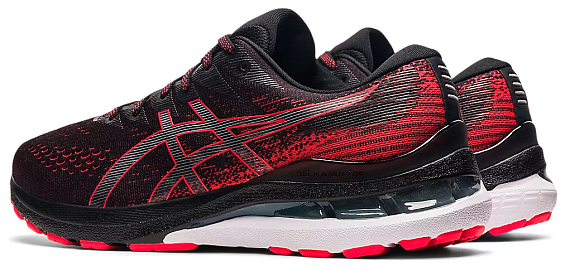 Кроссовки мужские ASICS Gel-Kayano 28 Black/Electric Red - Фото 3 большая