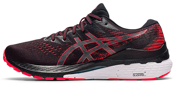 Кроссовки мужские ASICS Gel-Kayano 28 Black/Electric Red - Фото 4 большая