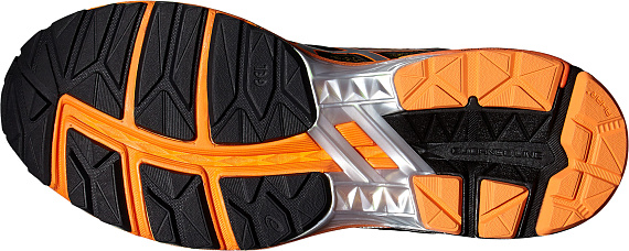 Кроссовки мужские ASICS Gt-1000 5 Gtx Черный/Серебристо-Серый/Оранжевый - Фото 3 большая