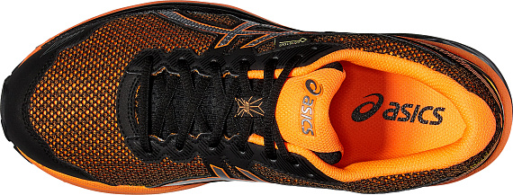 Кроссовки мужские ASICS Gt-1000 5 Gtx Черный/Серебристо-Серый/Оранжевый - Фото 4 большая