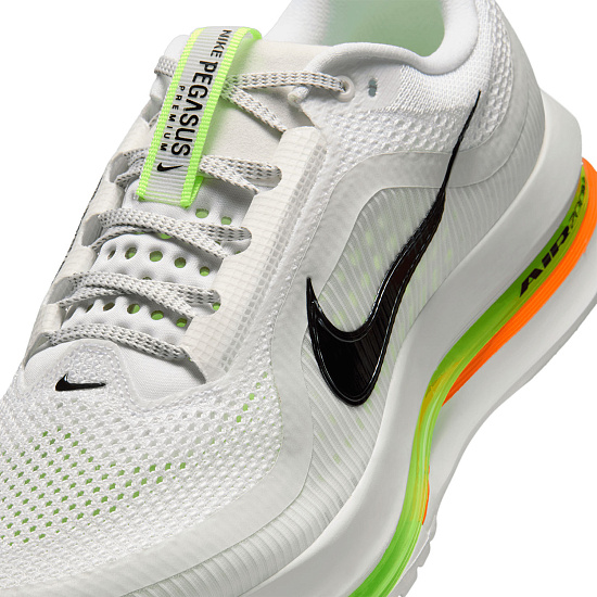 Кроссовки мужские Nike Pegasus Premium White/Black/Off White/Volt/Volt Ice/Total Orange - Фото 7 большая