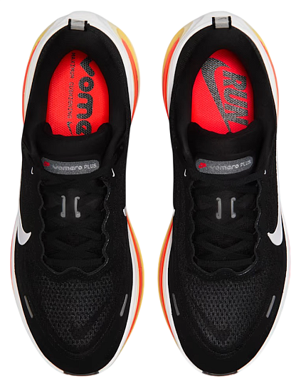 Кроссовки мужские Nike Vomero Plus Black/White/Brt Crimson/Sail/Topaz Gold/Alabaster - Фото 4 большая