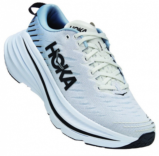 Кроссовки мужские Hoka Bondi X Blanc De Blanc/Blue Fog - Фото 1 большая