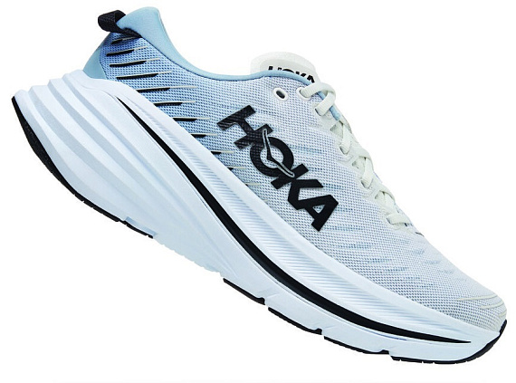 Кроссовки мужские Hoka Bondi X Blanc De Blanc/Blue Fog - Фото 2 большая