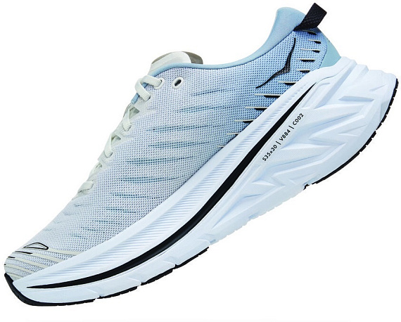 Кроссовки мужские Hoka Bondi X Blanc De Blanc/Blue Fog - Фото 4 большая