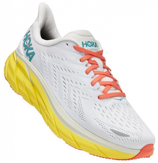 Кроссовки мужские Hoka Clifton 8 Blanc De Blanc/Illuminating - Фото 1 большая
