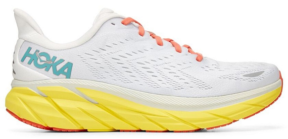 Кроссовки мужские Hoka Clifton 8 Blanc De Blanc/Illuminating - Фото 7 большая