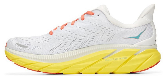 Кроссовки мужские Hoka Clifton 8 Blanc De Blanc/Illuminating - Фото 8 большая